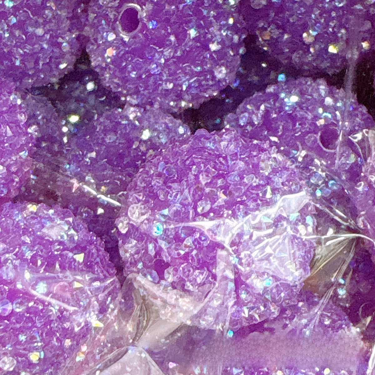 20mm dopamine candy color sugar diamond ball beads through hole beads diy bracelet mobile phone bag chain jewelry accessories
