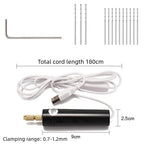 USB Powered Mini Electric Drill, Handheld Drilling Tool for DIY Epoxy Resin Crafts, Pearl Bead Drilling Hole Maker, Comes with Jewelry Eye Screws
