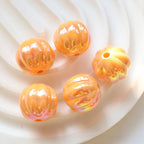 Acrylic new large uv pumpkin beads straight hole loose beads diy bracelet mobile phone chain chain beads jewelry accessories