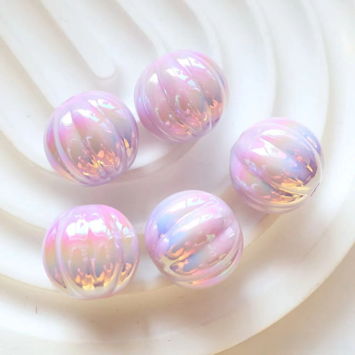 Acrylic new large uv pumpkin beads straight hole loose beads diy bracelet mobile phone chain chain beads jewelry accessories