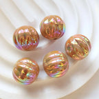 Acrylic new large uv pumpkin beads straight hole loose beads diy bracelet mobile phone chain chain beads jewelry accessories