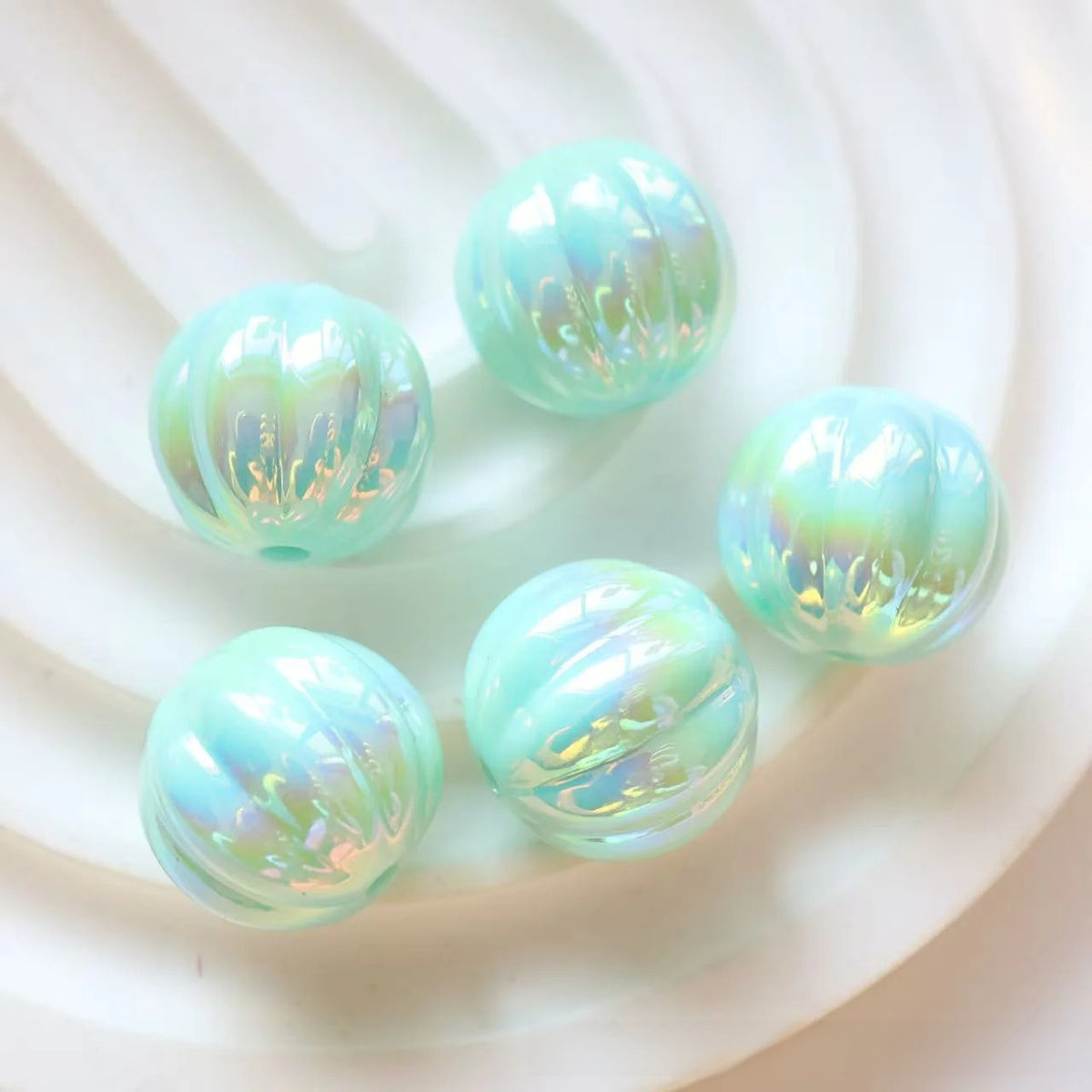 Acrylic new large uv pumpkin beads straight hole loose beads diy bracelet mobile phone chain chain beads jewelry accessories