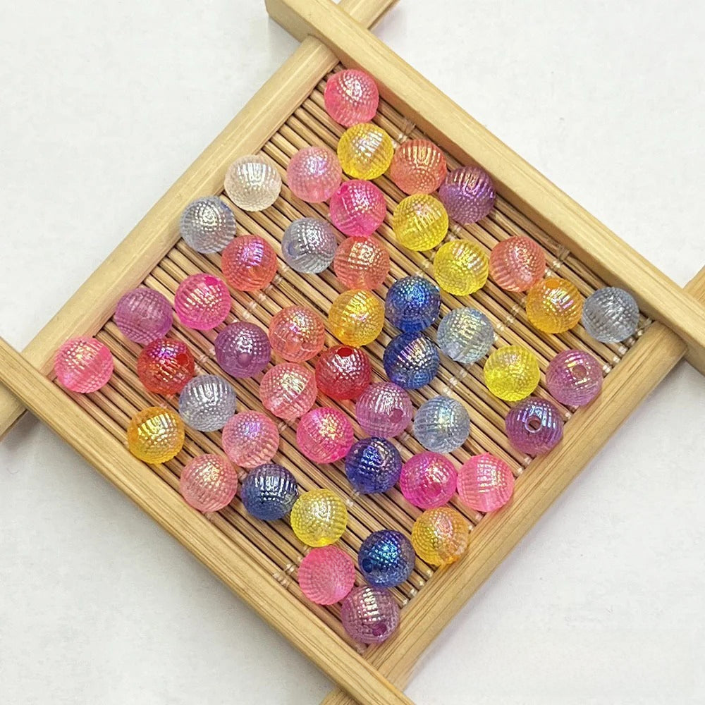 16mm colorful hemp ball beads diy bayberry ball beads handmade flower heart pitted beads color plated beads solid color transparent accessories