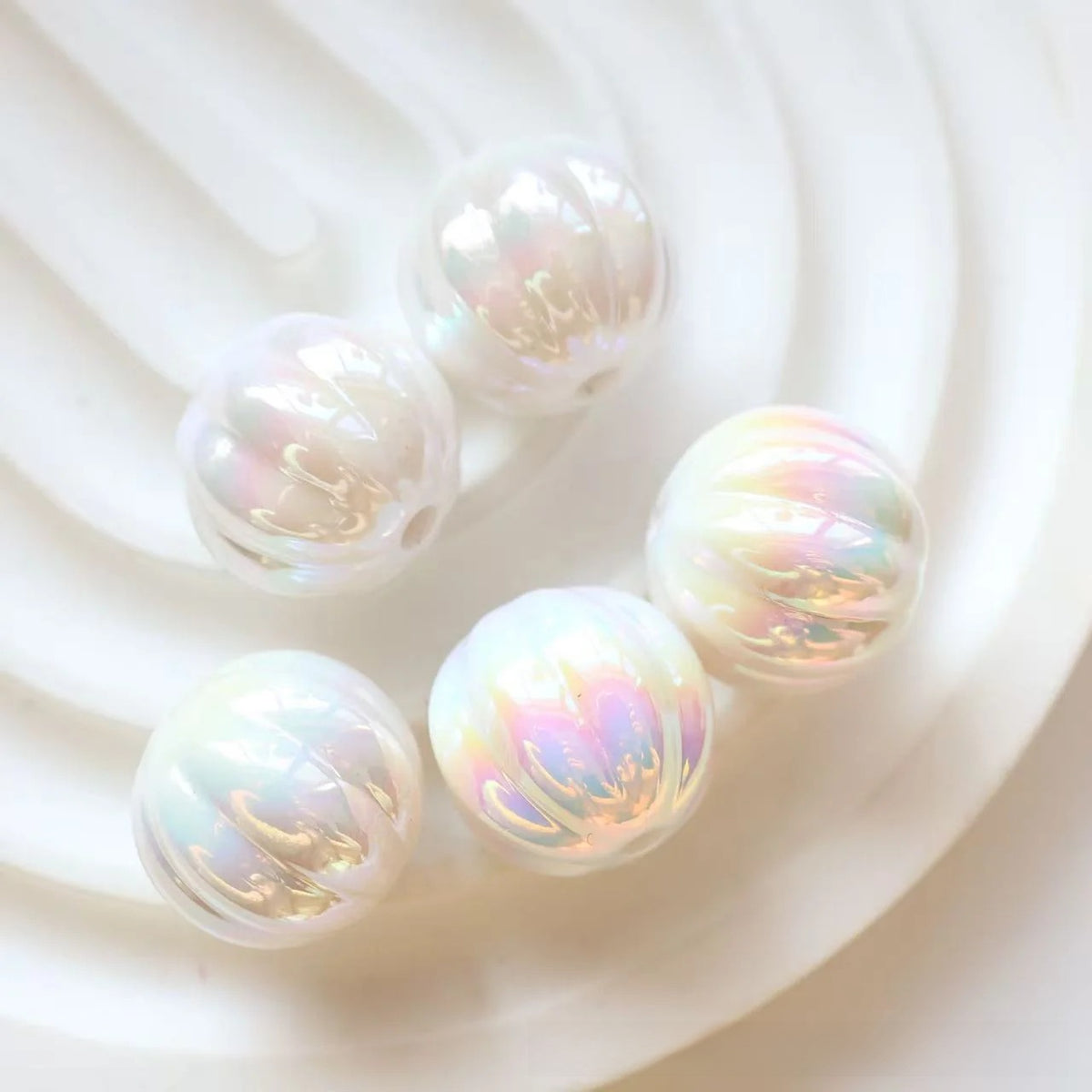 Acrylic new large uv pumpkin beads straight hole loose beads diy bracelet mobile phone chain chain beads jewelry accessories