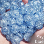 8-16mm burst beads acrylic crack round beads loose beads diy handmade beaded floral beads transparent ice crack beads