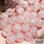 8-16mm burst beads acrylic crack round beads loose beads diy handmade beaded floral beads transparent ice crack beads