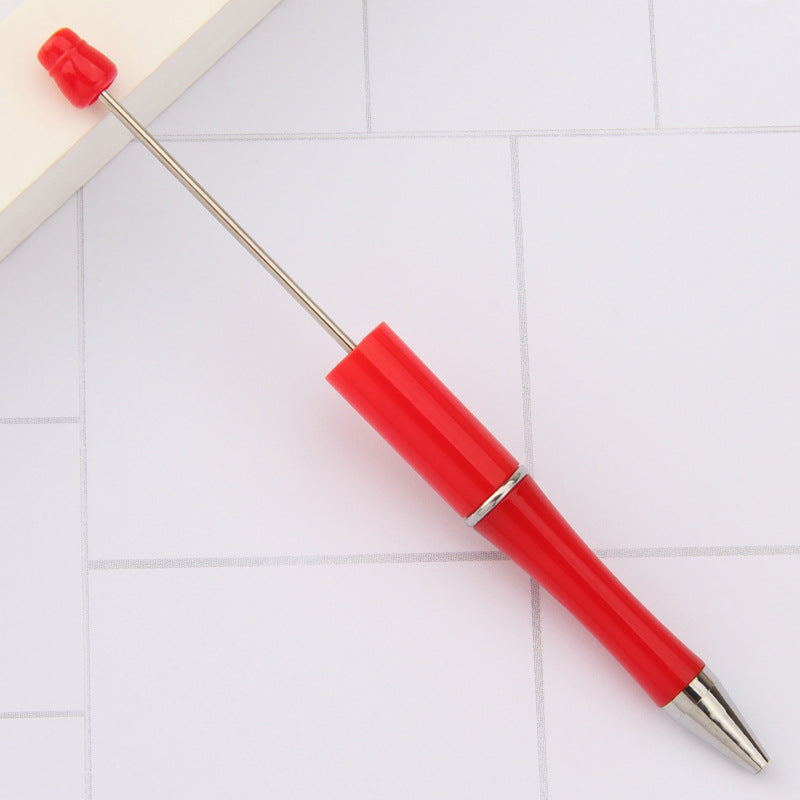 Beaded pen wholesale - diy creative cute beaded ballpoint pen - uv electroplated beaded pen - tri-color gradient beaded pen