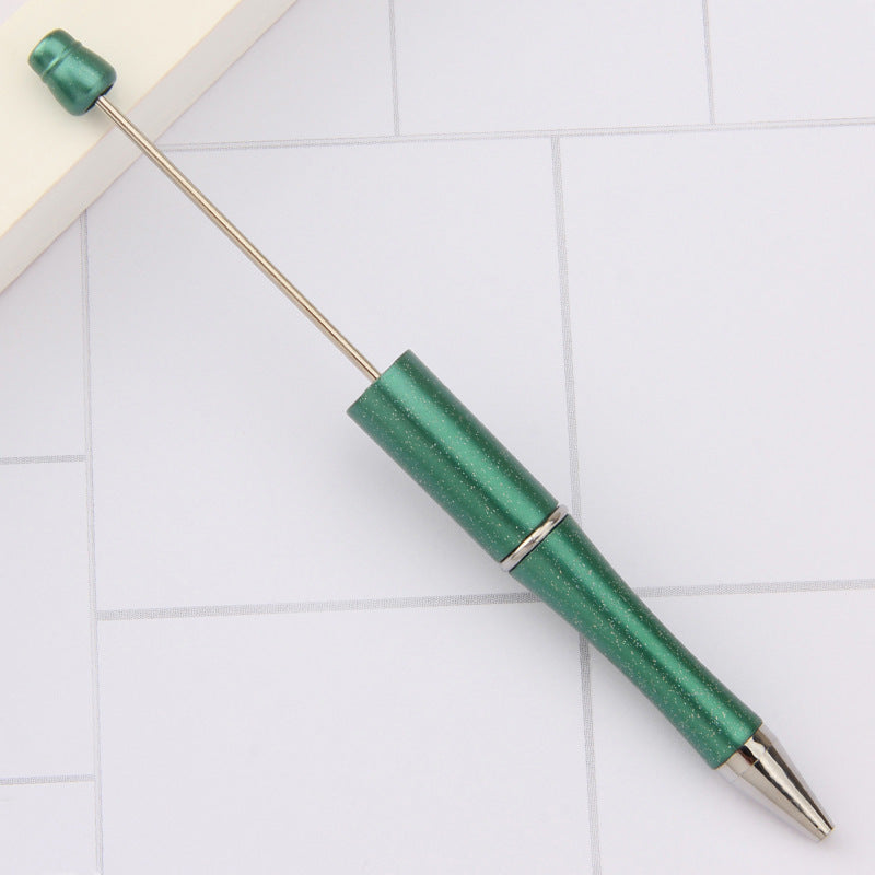 Beaded pen wholesale - diy creative cute beaded ballpoint pen - uv electroplated beaded pen - tri-color gradient beaded pen