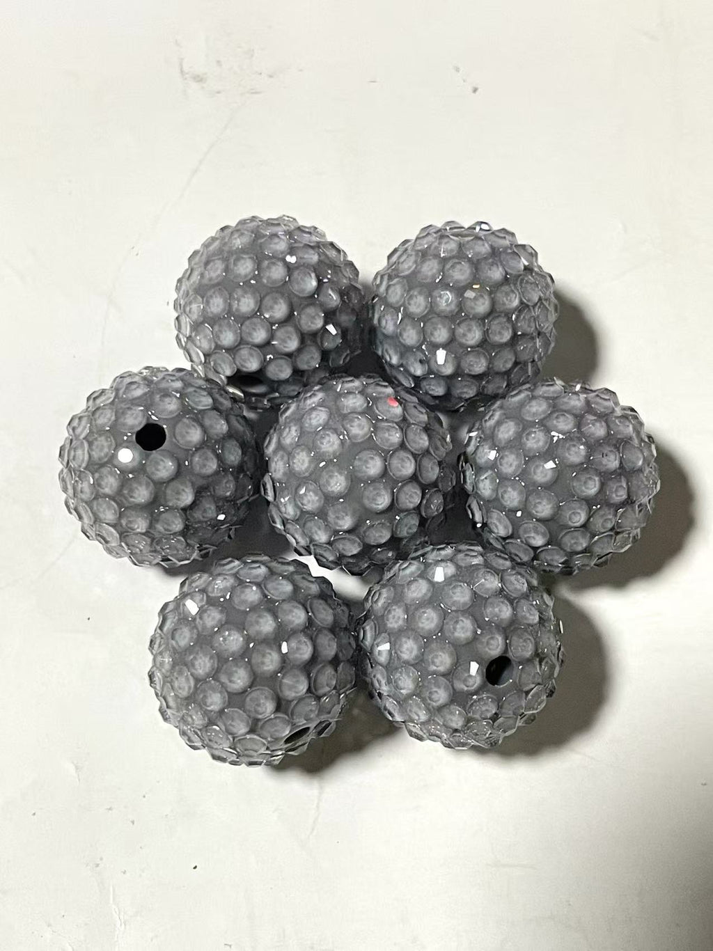 New 16mm 20mm resin rhinestone ball loose beads diy bracelet phone chain keychain necklace pendant beading accessories