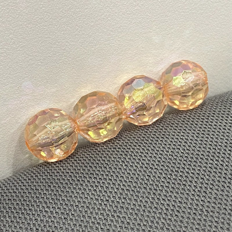 Transparent solid color faceted fantasy football beads globe beads colorful lamp beads diy bag bracelet bracelet car hanging accessories