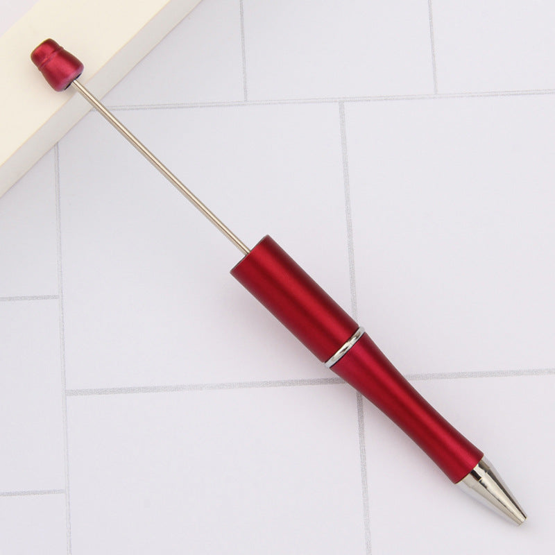 Beaded pen wholesale - diy creative cute beaded ballpoint pen - uv electroplated beaded pen - tri-color gradient beaded pen