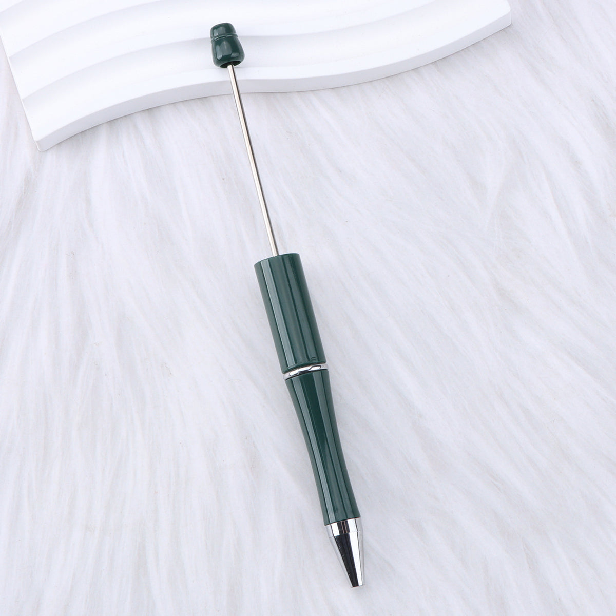 Beaded pen wholesale - diy creative cute beaded ballpoint pen - uv electroplated beaded pen - tri-color gradient beaded pen