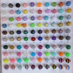 20mm mixed color resin beads - pink, rose, red, blue, and purple - diy resin drill ball loose beads, large beads, jewelry accessories