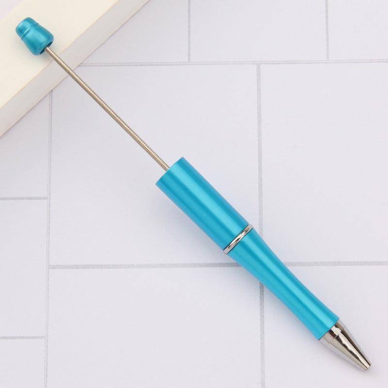 Beaded pen wholesale - diy creative cute beaded ballpoint pen - uv electroplated beaded pen - tri-color gradient beaded pen
