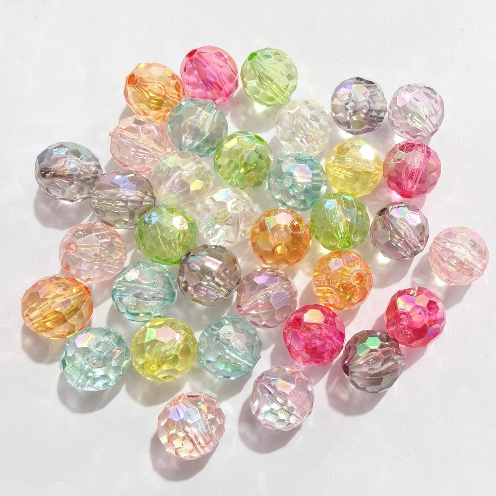 Transparent solid color faceted fantasy football beads globe beads colorful lamp beads diy bag bracelet bracelet car hanging accessories