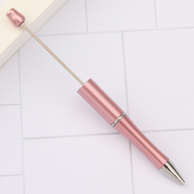 Beaded pen wholesale - diy creative cute beaded ballpoint pen - uv electroplated beaded pen - tri-color gradient beaded pen