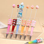 New Korean‑Style Full‑Rhinestone Ballpoint Pen, Luxury Heavy‑Duty Inlaid Rhinestone Kawaii Bead Guka Pen, High‑Aesthetic DIY Beaded Pen