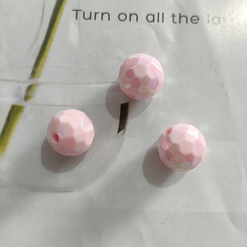 Transparent solid color faceted fantasy football beads globe beads colorful lamp beads diy bag bracelet bracelet car hanging accessories