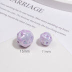 Color-plated uv wool ball beads colorful hanging chain beads baby clothes accessories mobile phone chain bracelet diy jewelry accessories
