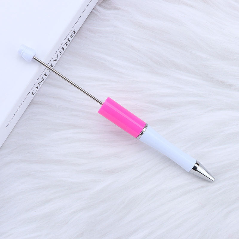 Beaded pen wholesale - diy creative cute beaded ballpoint pen - uv electroplated beaded pen - tri-color gradient beaded pen