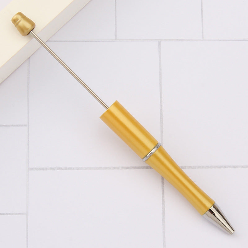 Beaded pen wholesale - diy creative cute beaded ballpoint pen - uv electroplated beaded pen - tri-color gradient beaded pen