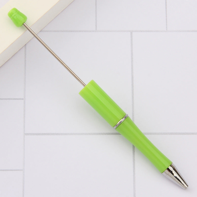 Beaded pen wholesale - diy creative cute beaded ballpoint pen - uv electroplated beaded pen - tri-color gradient beaded pen