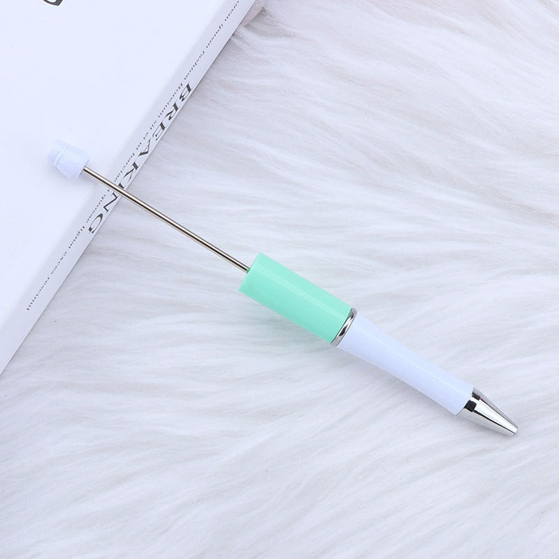 Beaded pen wholesale - diy creative cute beaded ballpoint pen - uv electroplated beaded pen - tri-color gradient beaded pen