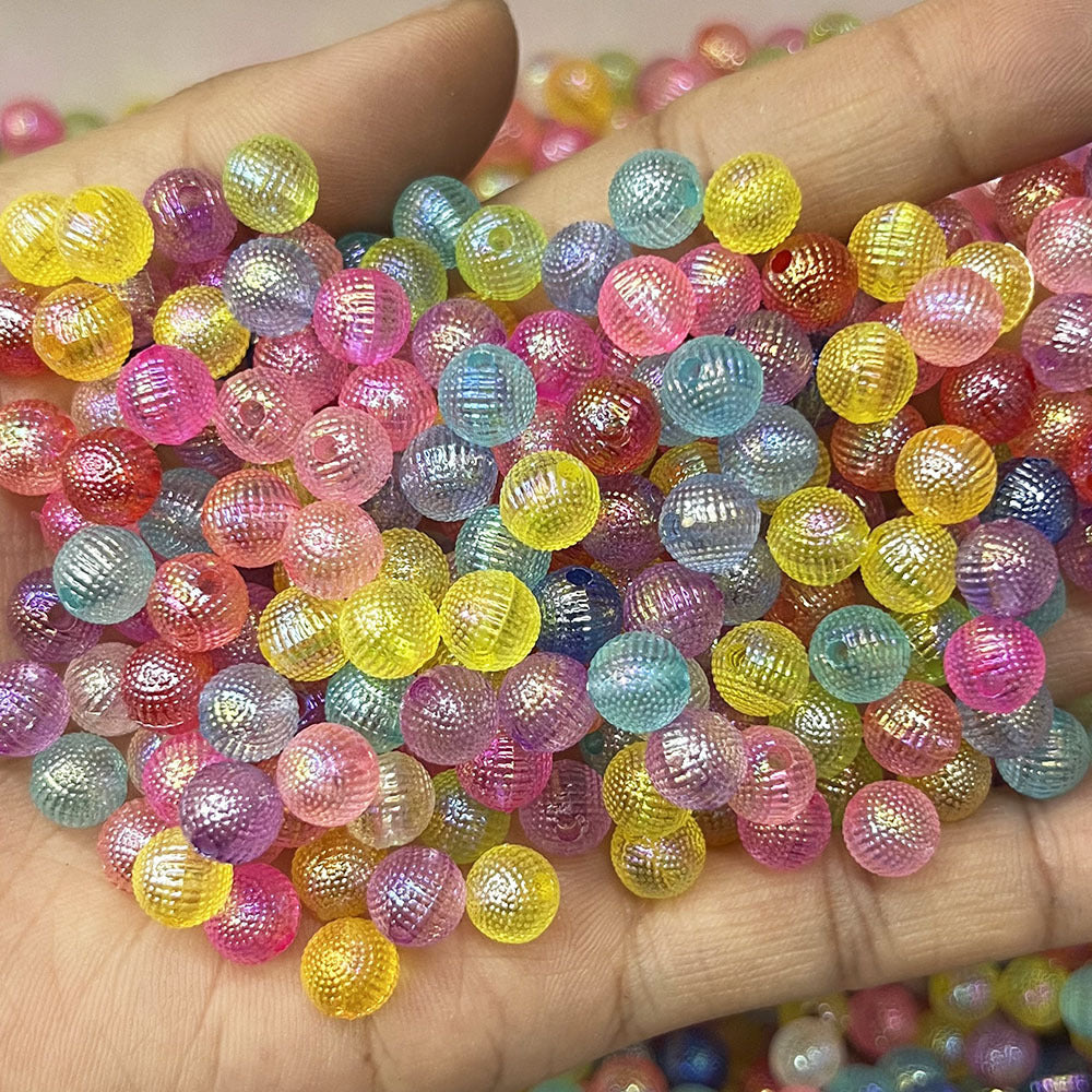 16mm colorful hemp ball beads diy bayberry ball beads handmade flower heart pitted beads color plated beads solid color transparent accessories