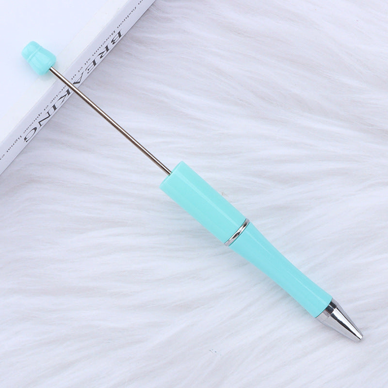 Beaded pen wholesale - diy creative cute beaded ballpoint pen - uv electroplated beaded pen - tri-color gradient beaded pen