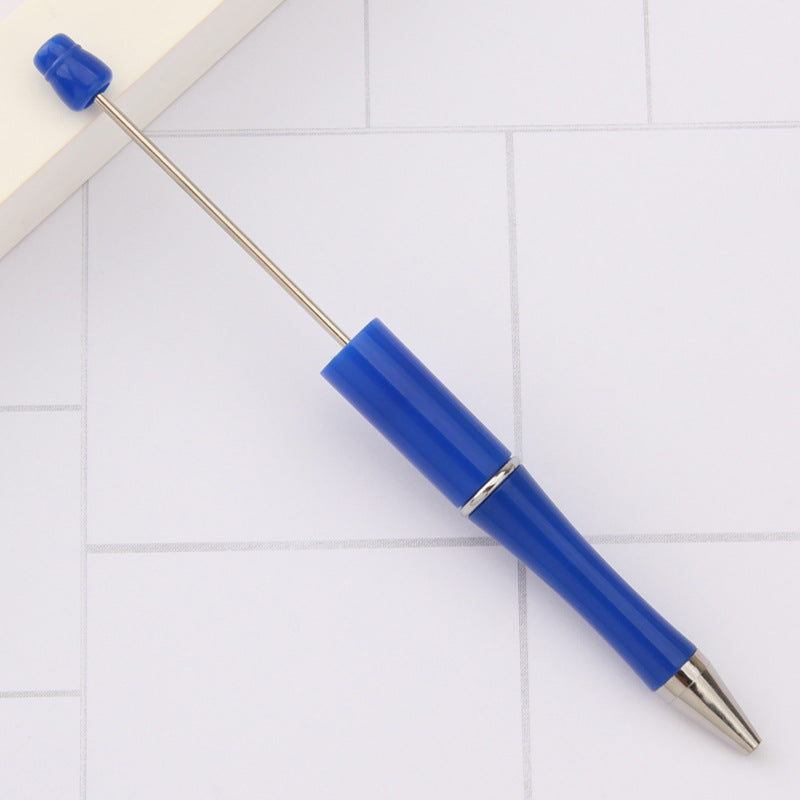 Beaded pen wholesale - diy creative cute beaded ballpoint pen - uv electroplated beaded pen - tri-color gradient beaded pen