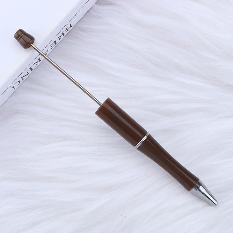 Beaded pen wholesale - diy creative cute beaded ballpoint pen - uv electroplated beaded pen - tri-color gradient beaded pen