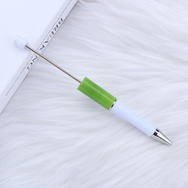 Beaded pen wholesale - diy creative cute beaded ballpoint pen - uv electroplated beaded pen - tri-color gradient beaded pen