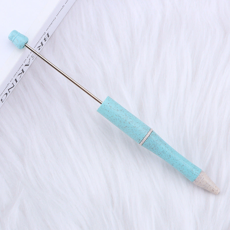 Beaded pen wholesale - diy creative cute beaded ballpoint pen - uv electroplated beaded pen - tri-color gradient beaded pen