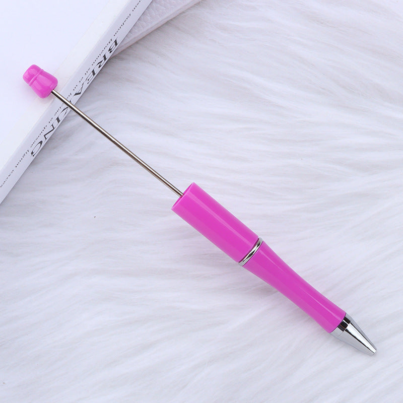 Beaded pen wholesale - diy creative cute beaded ballpoint pen - uv electroplated beaded pen - tri-color gradient beaded pen