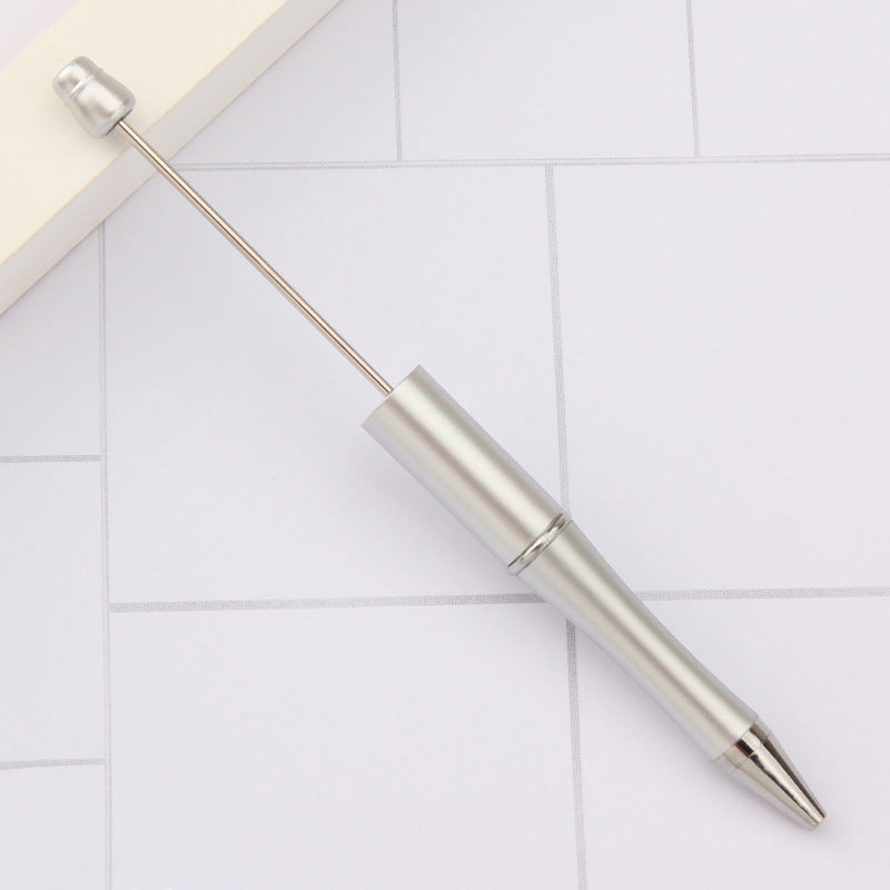 Beaded pen wholesale - diy creative cute beaded ballpoint pen - uv electroplated beaded pen - tri-color gradient beaded pen