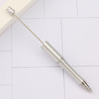 Beaded pen wholesale - diy creative cute beaded ballpoint pen - uv electroplated beaded pen - tri-color gradient beaded pen