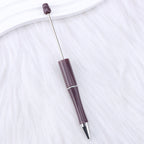 Beaded pen wholesale - diy creative cute beaded ballpoint pen - uv electroplated beaded pen - tri-color gradient beaded pen