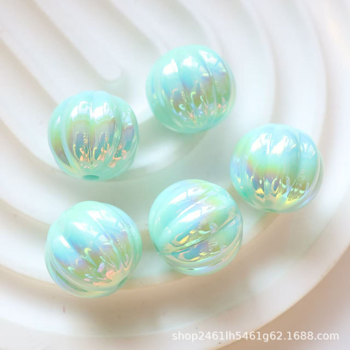 Acrylic new large uv pumpkin beads straight hole loose beads diy bracelet mobile phone chain chain beads jewelry accessories
