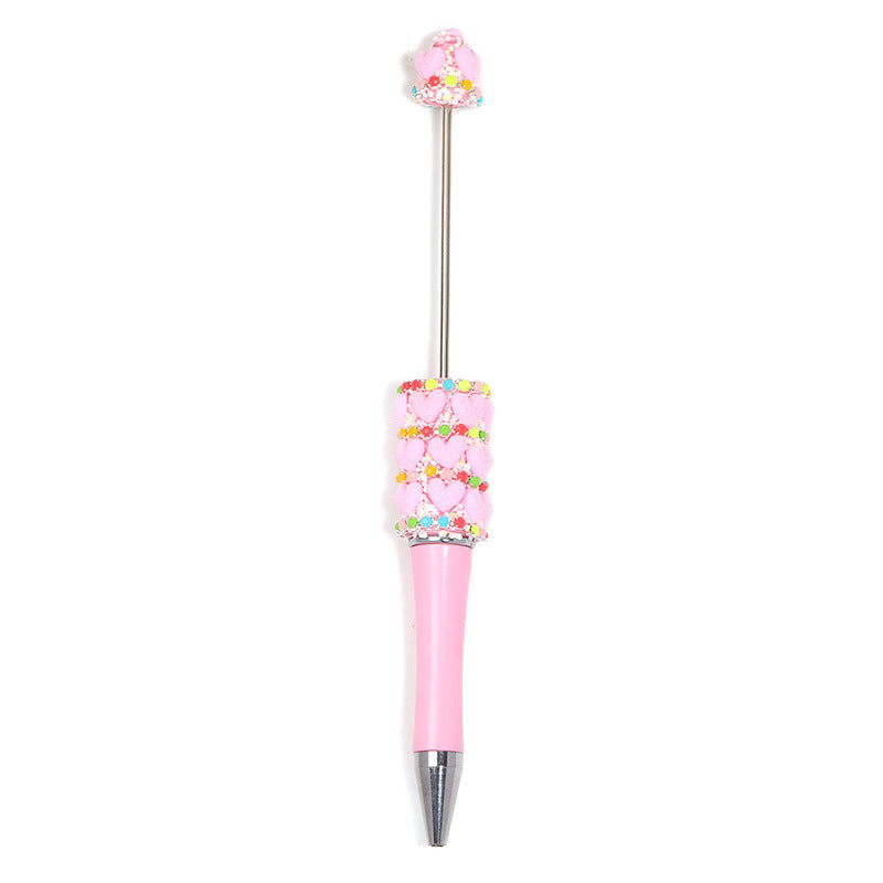 New Korean‑Style Full‑Rhinestone Ballpoint Pen, Luxury Heavy‑Duty Inlaid Rhinestone Kawaii Bead Guka Pen, High‑Aesthetic DIY Beaded Pen