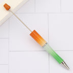 Beaded pen wholesale - diy creative cute beaded ballpoint pen - uv electroplated beaded pen - tri-color gradient beaded pen