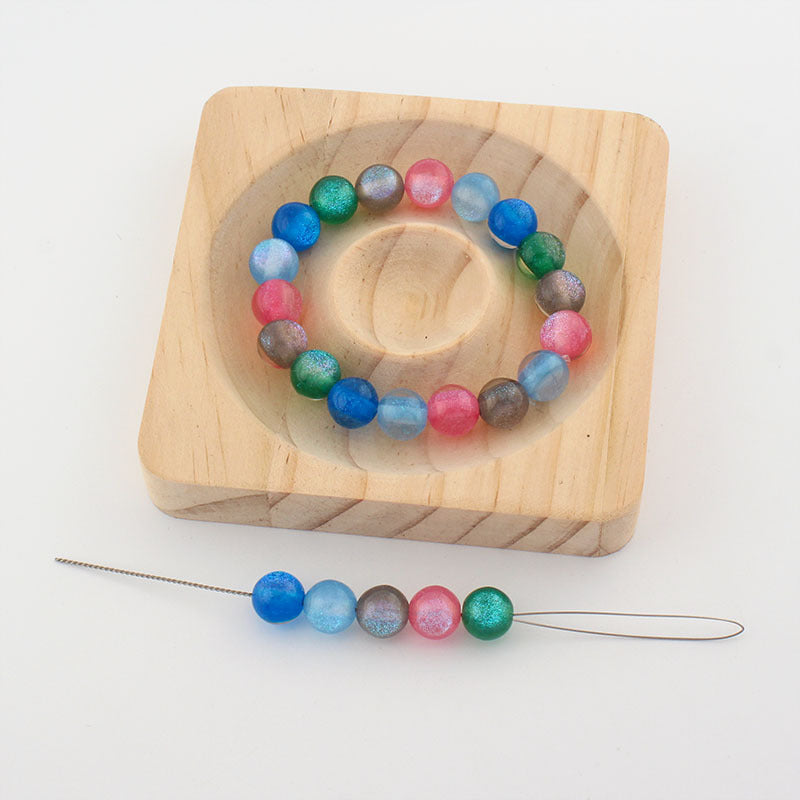 Starry sky fine glitter resin straight hole round beads cat eye acrylic beads diy earrings bracelet beaded necklace handmade accessories