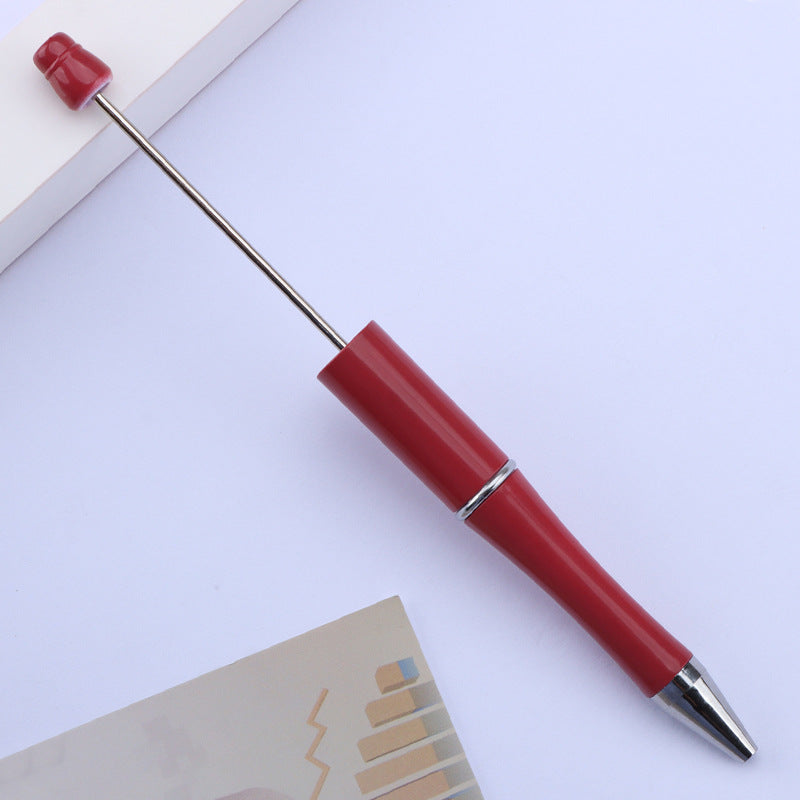 Beaded pen wholesale - diy creative cute beaded ballpoint pen - uv electroplated beaded pen - tri-color gradient beaded pen