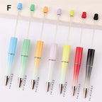 Beaded pen wholesale - diy creative cute beaded ballpoint pen - uv electroplated beaded pen - tri-color gradient beaded pen