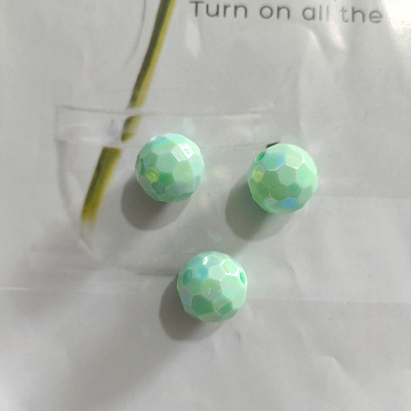 Transparent solid color faceted fantasy football beads globe beads colorful lamp beads diy bag bracelet bracelet car hanging accessories