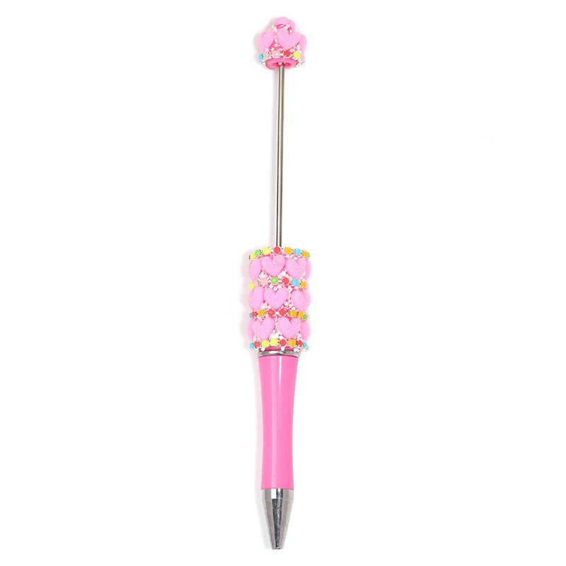 New Korean‑Style Full‑Rhinestone Ballpoint Pen, Luxury Heavy‑Duty Inlaid Rhinestone Kawaii Bead Guka Pen, High‑Aesthetic DIY Beaded Pen