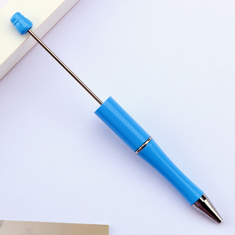 Beaded pen wholesale - diy creative cute beaded ballpoint pen - uv electroplated beaded pen - tri-color gradient beaded pen