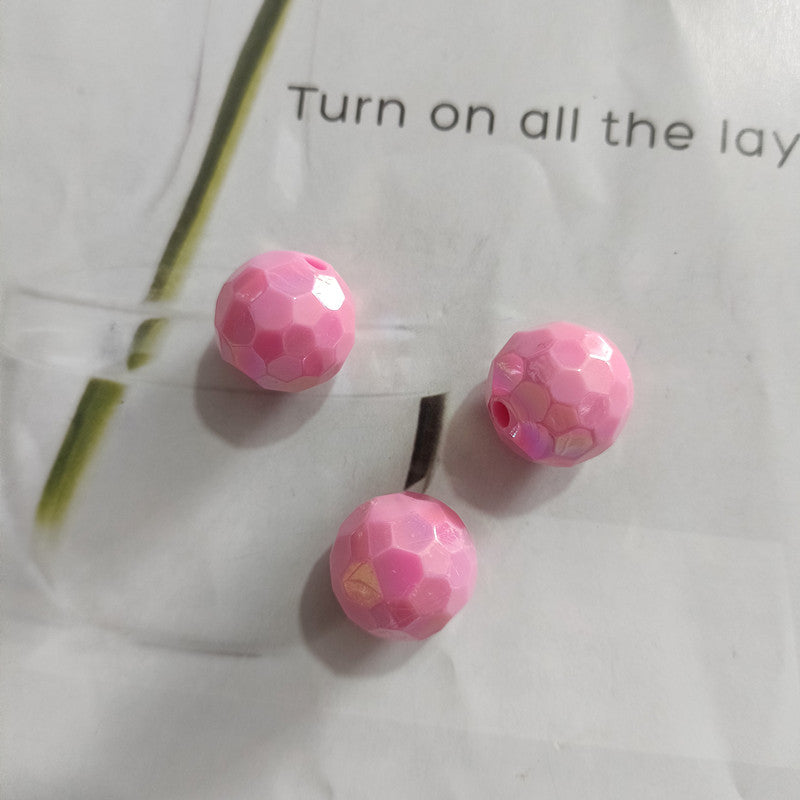 Transparent solid color faceted fantasy football beads globe beads colorful lamp beads diy bag bracelet bracelet car hanging accessories