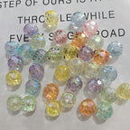 Transparent solid color faceted fantasy football beads globe beads colorful lamp beads diy bag bracelet bracelet car hanging accessories