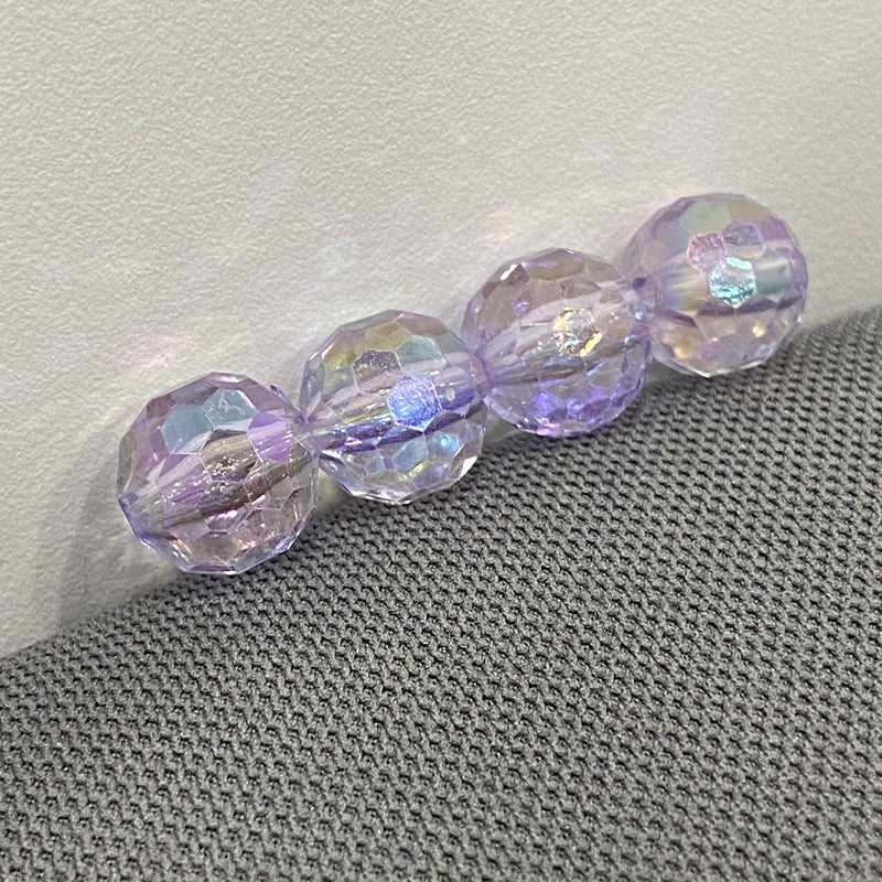 Transparent solid color faceted fantasy football beads globe beads colorful lamp beads diy bag bracelet bracelet car hanging accessories