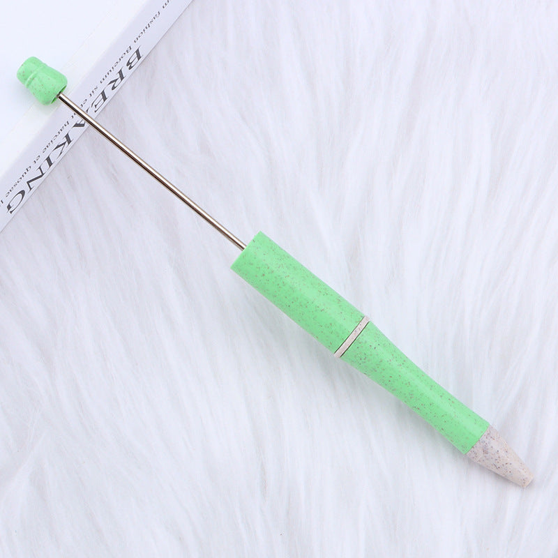 Beaded pen wholesale - diy creative cute beaded ballpoint pen - uv electroplated beaded pen - tri-color gradient beaded pen